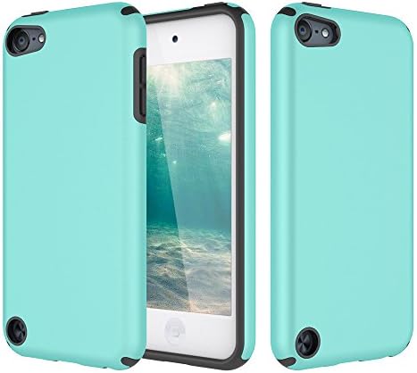 iPod Touch 5 Case, iPod Touch 6 Case, KZONO Heavy Duty High Impact Case Armor Cover 2in1 Soft Shell Защитен