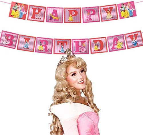 Disney Princess birthday banner, Disney Princess theme party decoration доставки, детски рожден ден украса.