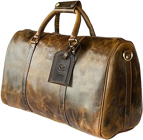 Ръчно изработени 30L Leather екип gloverall Bag | Top Grain Leather| TSA Approved Cabin Size | Vintage Classic