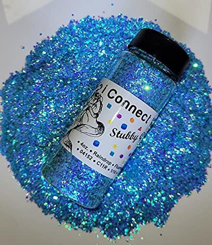iConnectWith Glitter – Флуоресцентен блясък Raindrop; Многоцелеви за занаяти, накити, нийл арт, грим, чаши,