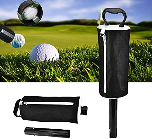 RUIGRA Golf Ball Shag Bag, Golf Ball Звученето Portable Golf Pocket Storage with Zipper Golf Ball Pick up
