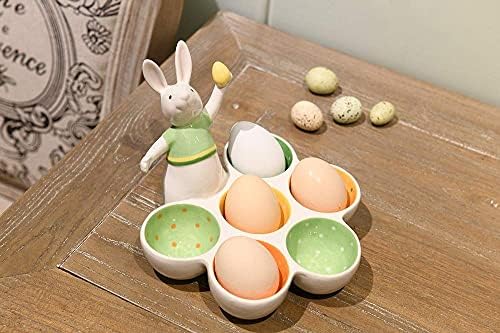 Сладък Заек Бонбони Яйце Притежателите на Керамични Колекционерски Фигурки Начало Хол Маса за Декор на Масата