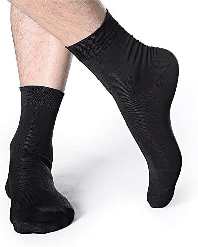 FENXIXI 12 двойки Плюс размера на Мъжки чорапи памук Бизнес Мъжки чорапи на Екипажа дишаща мъжки плътен