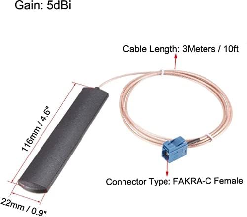 KFidFran GSM GPRS WCDMA Пач Антена Лепкава определяне на 5dBi 824-960/1710-1990MHz 3G FAKRA-C Женски конектор
