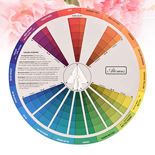 EXCEART Color Wheel Color Mix Guide Color Tattoo Обучение Card Tattoo Pigment Chart Supplies for Paint Permanent