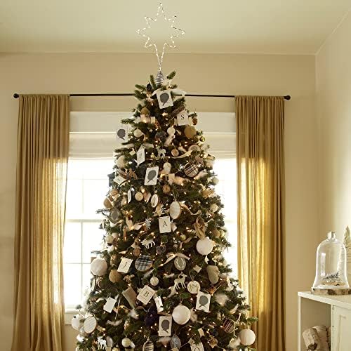 YEAHOME Коледна Звезда Дърво Topper, Осветена На 8-Точков Звезда Дърво Topper Коледно Дърво Звезда с 40