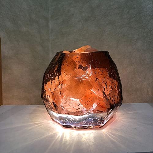 CYzpf Каменна Сол Лампа Физически Нощни и Настолни Лампи Романтична Ръчно изработени Crystal Настроение
