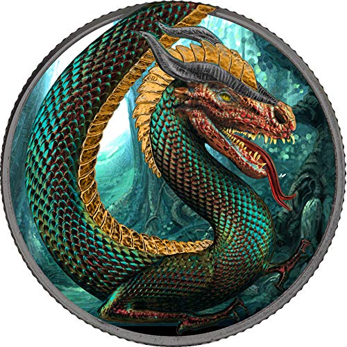 2020 DE Fafnir Dragon PowerCoin Fafnir Geminus Dragon Метален цвят 1 унция Сребърна монета 5 Mark Germania