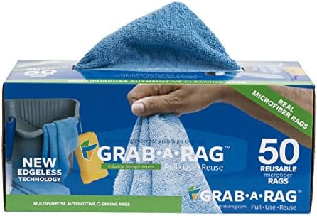 Grab a Rag R-004004 Blue 12x12 Микрофибър Auto Towel, 50 Pack