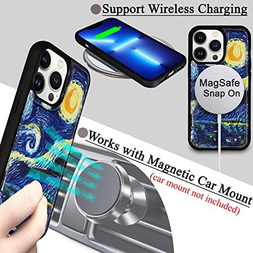Mefon Портфейла Case for iPhone Pro 13 Max, Съвместимост с безжична Зареждане, Магнитна Подвижна, Защита