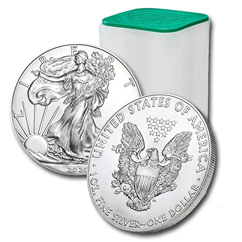 1986 - до момента (случаен година) Лот (10) 1 унция American Silver Eagle $1 .999 Fine Silver Brilliant