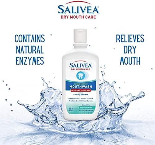 SALIVEA Dry Mouth Mouthwash - Успокояваща мятная течност за изплакване на устата с натурални слюнными ензими