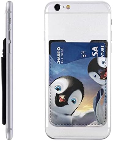 Честит Пингвин Телефон в Чантата си,Притежател на Кредитна Карта, Номер 3 м Залепваща Нож В Чантата си Джоб
