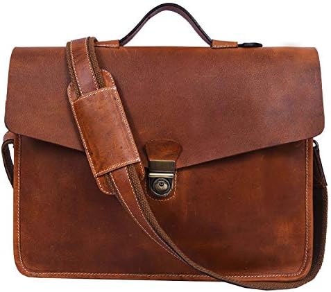 Addey Supply Company 16 Leather Messenger Bag |Satchel Bag |Briefcase Bag 16 X 4 X 12 inch Карамел