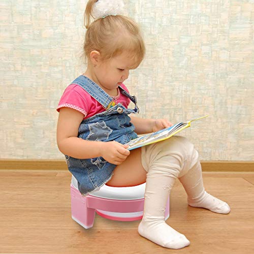 MCGMITT Portable Гърне Seat for Kids Travel - Сгъваема Тренировъчен Тоалетка, Стол за Момичета-деца с Торби