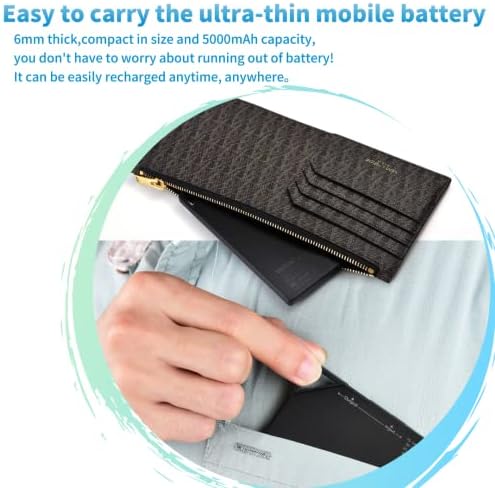 TNTOR 5000mAh Ultra Thin Power Bank Портфейла & Pocket Size [only 6 mm] Компактно Външно Фино зарядно устройство