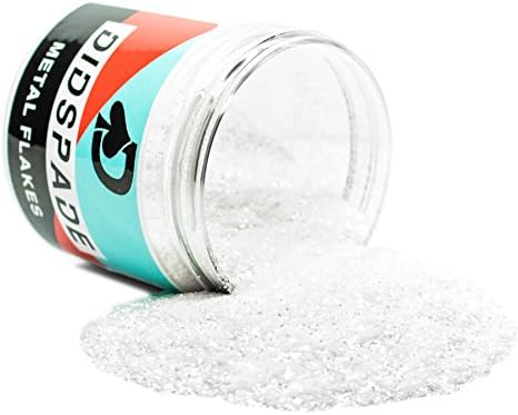 6oz Scar Flake 0.015 White Metal Flake - Solvent Resistant Glitter | Auto Paint | Epoxy Resin Glitter |