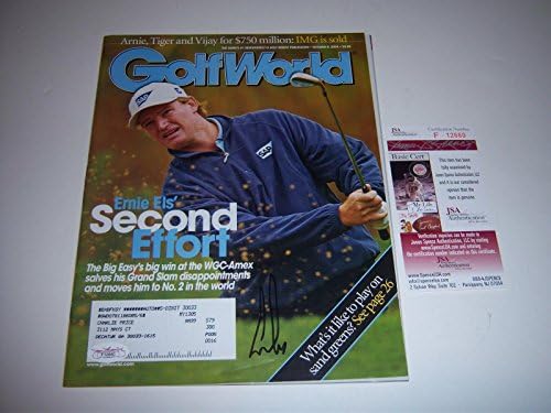 Ърни Els Golf Pro Jsa/coa Signed Golf Magazine - Списания за голф с автограф