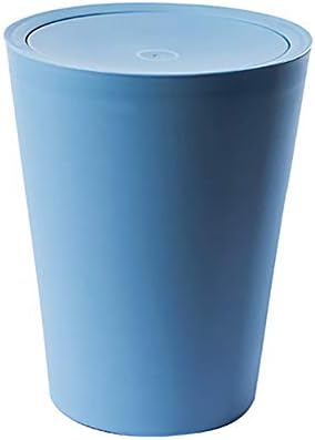 GAKIN 1 Pc Swing with Lid Trash Can Wastebasket Round Container Big Capacity Suitable for Indoor