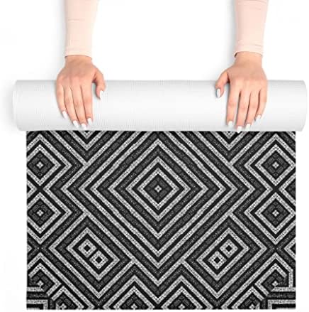 Черен Мат За Йога/Custom Печат килимче За Йога/Геометричен Модел килимче За Йога/Сладък килимче За Йога