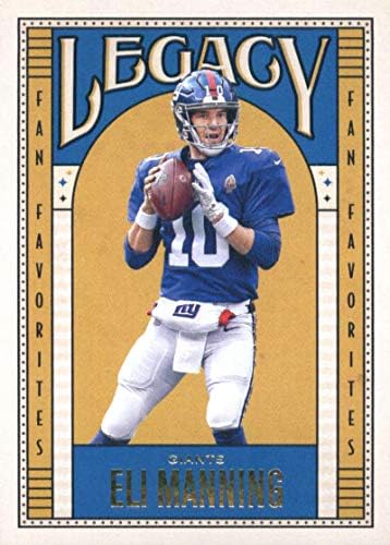 2019 Панини Legacy Фен Favorites 3 Eli Manning New York Giants Футбол NFL Trading Card