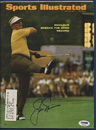 Jack Nicklaus Autographed/Signed Sports Illustrated 6-26-67 PSA/DNA 133394 - Списания за голф с автограф