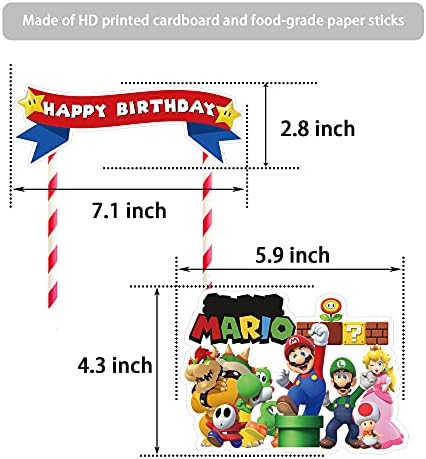 40 Декорации за Марио Торта Topper Cupcake Топперы Рожден Ден на Доставка Декор