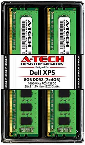 A-Tech 8GB RAM Kit за Dell XPS 8700, 8500 - (2 x 4GB) DDR3 1600MHz PC3-12800 Non-ECC DIMM Модули ъпгрейд