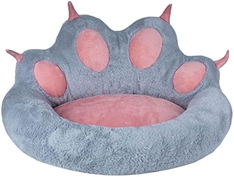 LIZHAIMING 23-инчов Легло за домашни животни Cat Paw Shape Сладка Котка Bed Пухкава Подложка за домашни