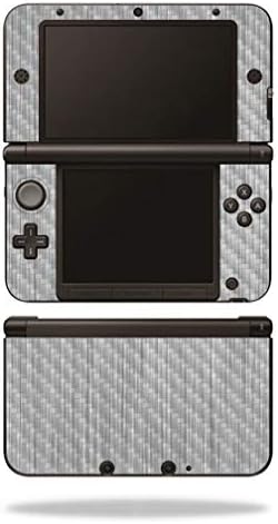 MightySkins Carbon Fiber Skin for Nintendo 3DS XL Original (2012-2014) - Стомана | Защитно, здрава текстурирани