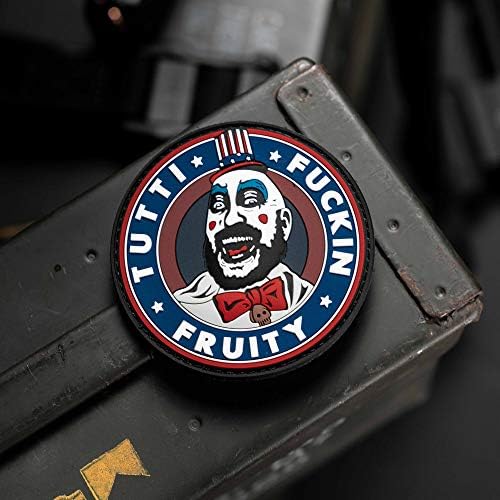НЕО Tactical Gear Captain Spaulding Tutti Ебаси Fruity House of 1000 Corpses The Devils Rejects PVC Rubber Morale Patch, Hook Backed Morale Patch
