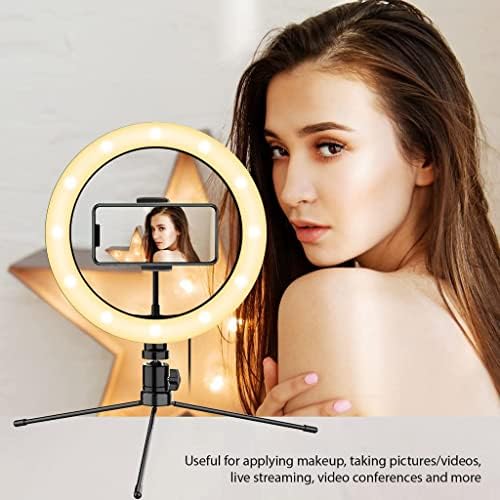 Ярък Selfie Ring Tri-Color Light Работи за Celkon Smart 4G 10 инча, с дистанционно управление за директно