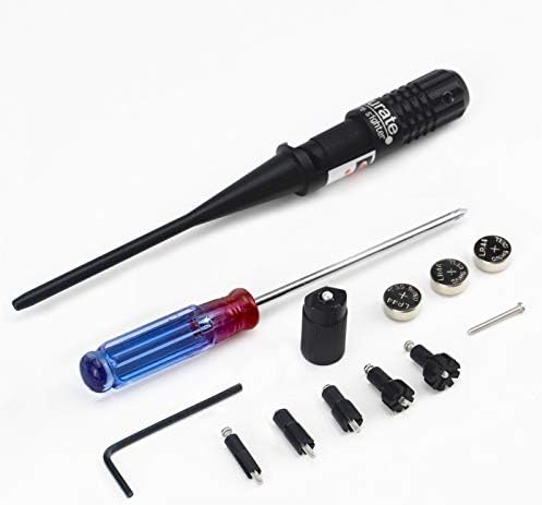 FMJIUGE Laser bore Sight kit Multi-Caliber boresighter for All Guns червен мерник за пушки и пистолети калибри