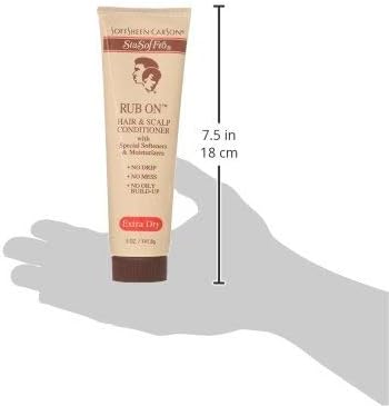 Sta-Sof-Натам Rub On Hair & Scalp Conditioner Extra Dry 5 унции (опаковка от 3 броя)