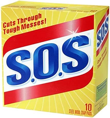 Подложки за сапун от стоманена вълна S. O. S., кутии по 10 броя (опаковка от 12 броя)