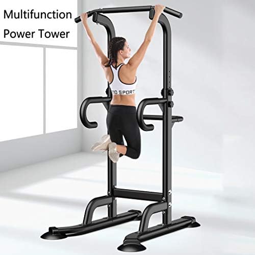 Duifin Power Tower Pull Up Bar Stand Dip Station Workout Home Gym Adjustable Height Fitness Equipment Adjustable