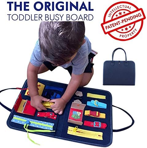 CONVO ToddlersBusy Board, Montessori Toy Essential Educational Sensory Board, за малък Мотор и Обучение