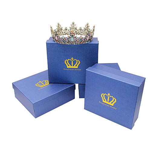 Реколта Барокова Кралицата на Кръгла Корона - Барок Диадеми и Короната за жени Момиче Принцеса на Короната