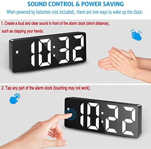 Digital alarm clock, [Обновената версия на] Led Часовници за Спални, Електронни Настолни Часовници с Температурен