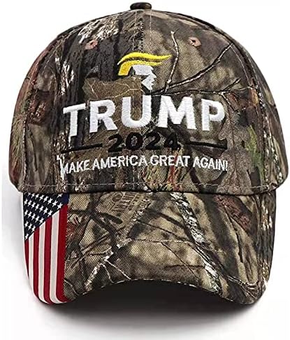 Тръмп 2024 Hat Donald Trump Hat 2024 Keep America Great Hat MAGA Camo Бродирани Регулируема бейзболна шапка