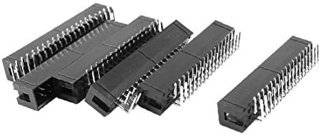 X-DREE 6Pcs DC3-34PL 2x17 Pins 34P 2.54 mm Pitch Right Angle Connector Pin IDC Box Headers(6Pcs DC3-34PL