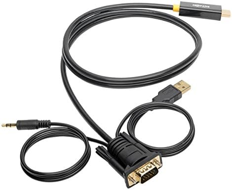 Трип Lite VGA + Audio to HDMI Adapter Кабел Конвертор w Audio & USB Power 1080p M/M 6 фута 6' (P116-006-HDMI-A)