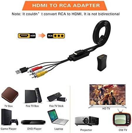 Digitblue, HDMI, RCA, 1080P HDMI, AV 3RCA Композитен CVBs видео, Аудио Конвертор, Кабел, Подкрепа PAL/NTSC,