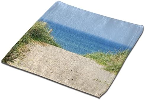 Кърпи Дюни на брега на океана Кърпи за ръце Ултра Абсорбиращи Кърпи за лице Меки Квадратна Гъба, Кърпа за