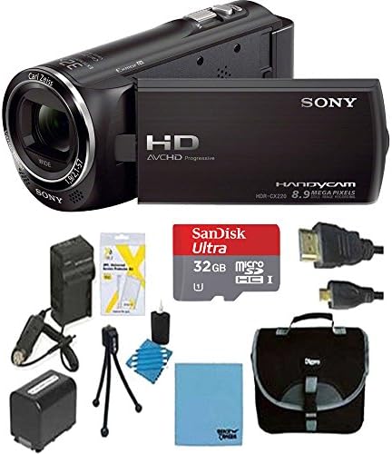Комплект видеокамери Sony HDRCX405 Handycam с карта, Micro SD, акумулаторна батерия и аксесоари (от 10 теми)