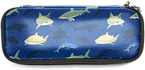Underwatwr Shark Pattern Светкавица Молив Чанти За Съхранение на Многофункционална Пътни Чанти за Офис Консумативи