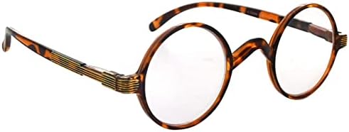 Reducblu Очила за четене с Пружинным тръба на шарнирна връзка, за жени и за Мъже - Professor Style Round