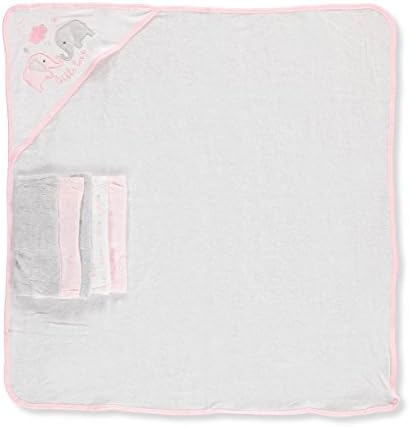 Petite L ' amour Baby Big Girls 6-Piece Bath Set - Pink/White, един размер