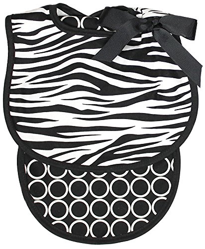 Капки Zebra Bib and Burp Set, Черен