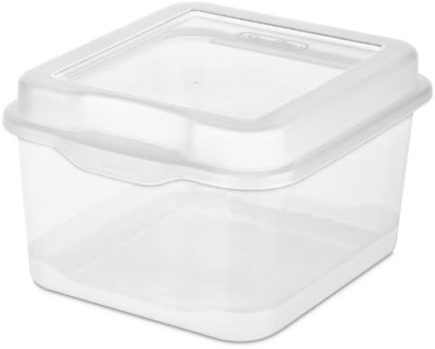 Sterilite Plastic FlipTop Latching Storage Box Container Clear (60 Pack)